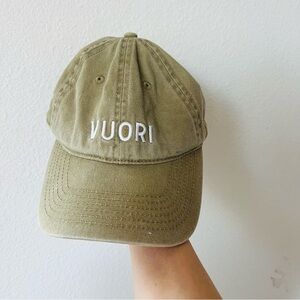 Vuori Unisex Dad Hat Green Adjustable One Size 100% Cotton EUC